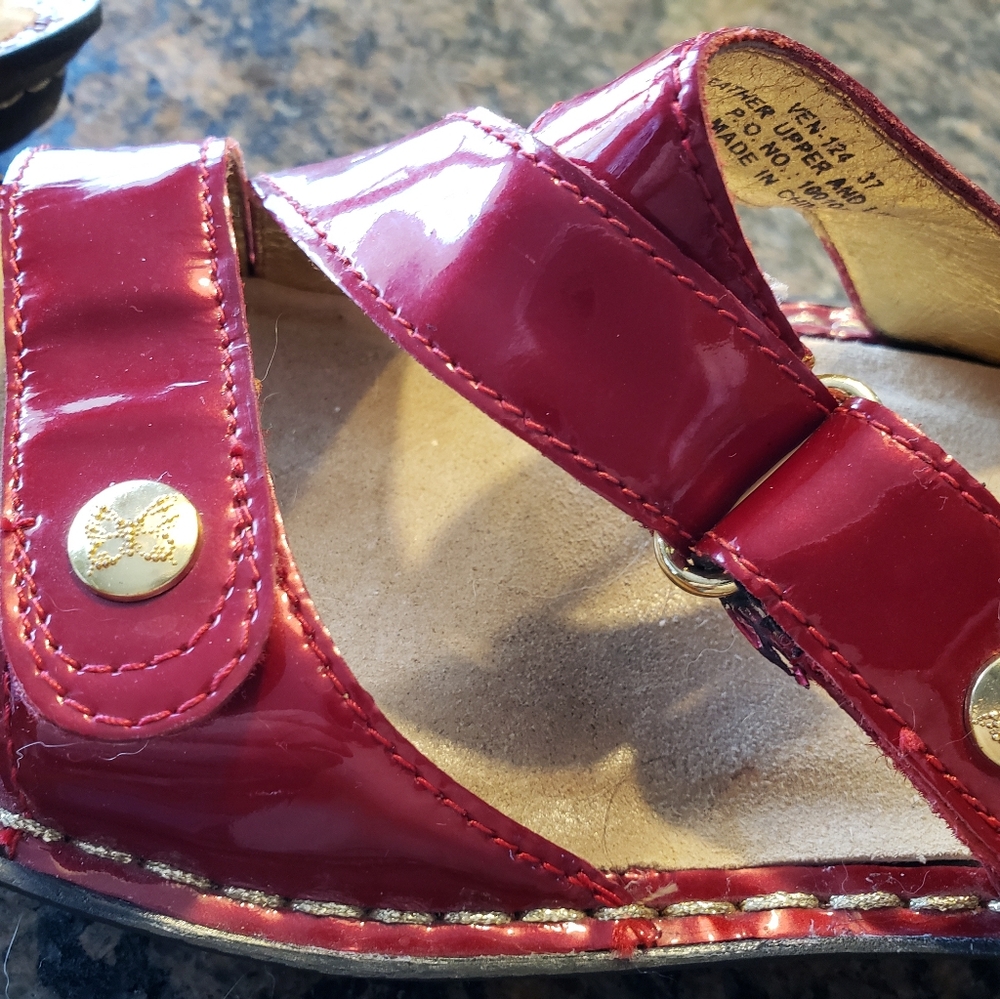 Shiney Red Alegria Sandals - Picture 8 of 8
